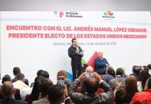 López Obrador se reúne con gobernador de Michoacán